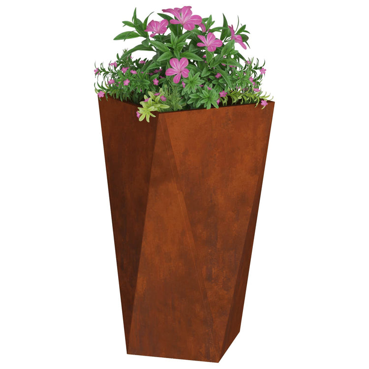 Vidaxl Pflanzgefäß rostig 40 x 40 x 75 cm Cortenstahl