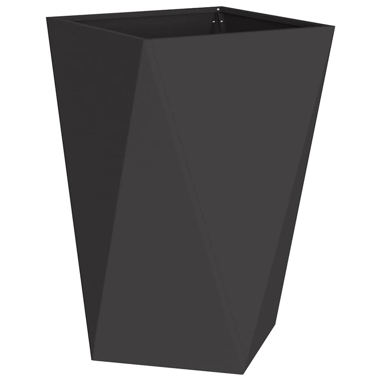 Vidaxx Pflanzgefäß schwarz 50 x 50 x 75 cm Stahl