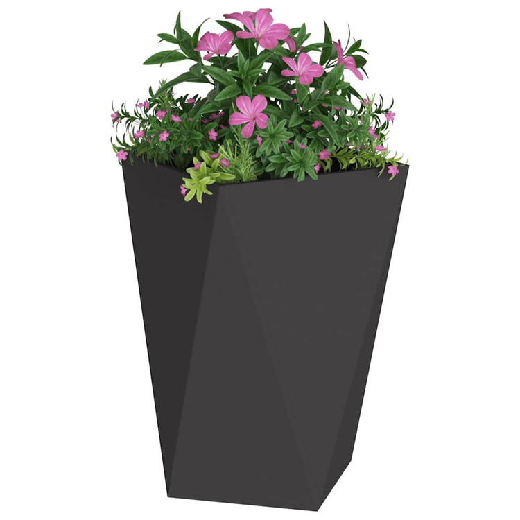 Vidaxx Pflanzgefäß 2 Stück schwarz 50 x 50 x 75 cm Stahl