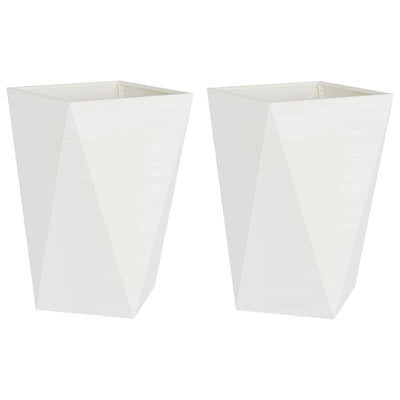 Vidaxx Pflanzgefäß 2 Stück weiß 50 x 50 x 75 cm Stahl