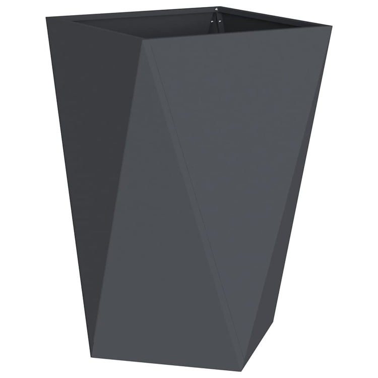 Vidaxl Pflanzgefäß Anthrazit 50 x 50 x 75 cm Stahl