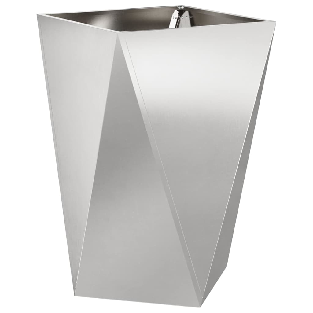 Vidaxx Pflanzgefäß Silber 50 x 50 x 75 cm Edelstahl