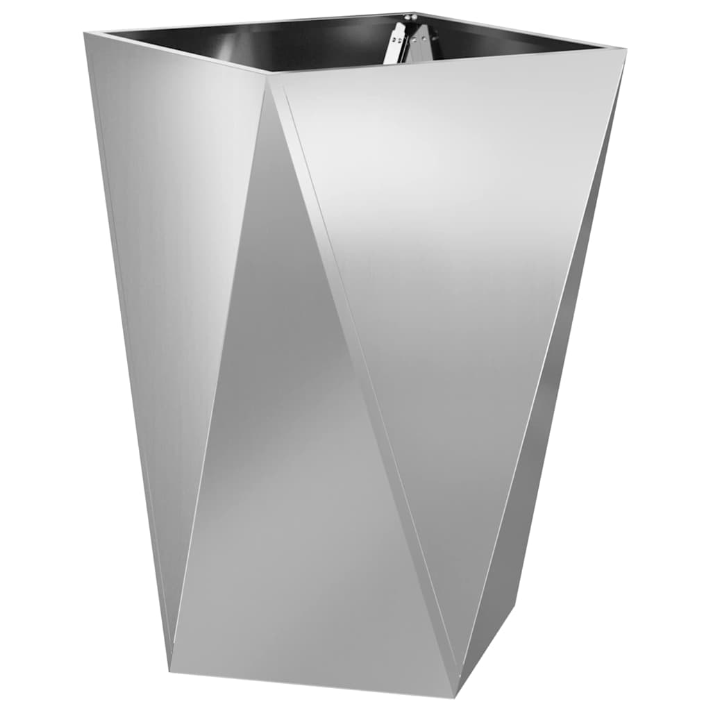 Vidaxx Pflanzgefäß Silber 50 x 50 x 75 cm verzinkter Stahl