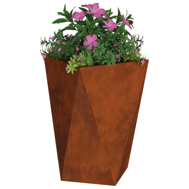 Vidaxl Pflanzgefäß rostig 50 x 50 x 75 cm Cortenstahl
