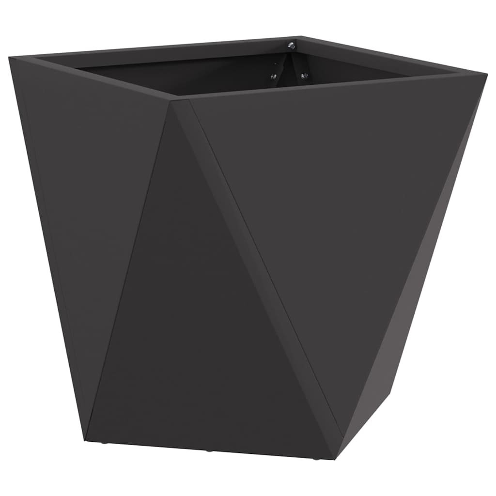 Vidaxx Pflanzgefäß schwarz 30 x 30 x 30 cm Stahl