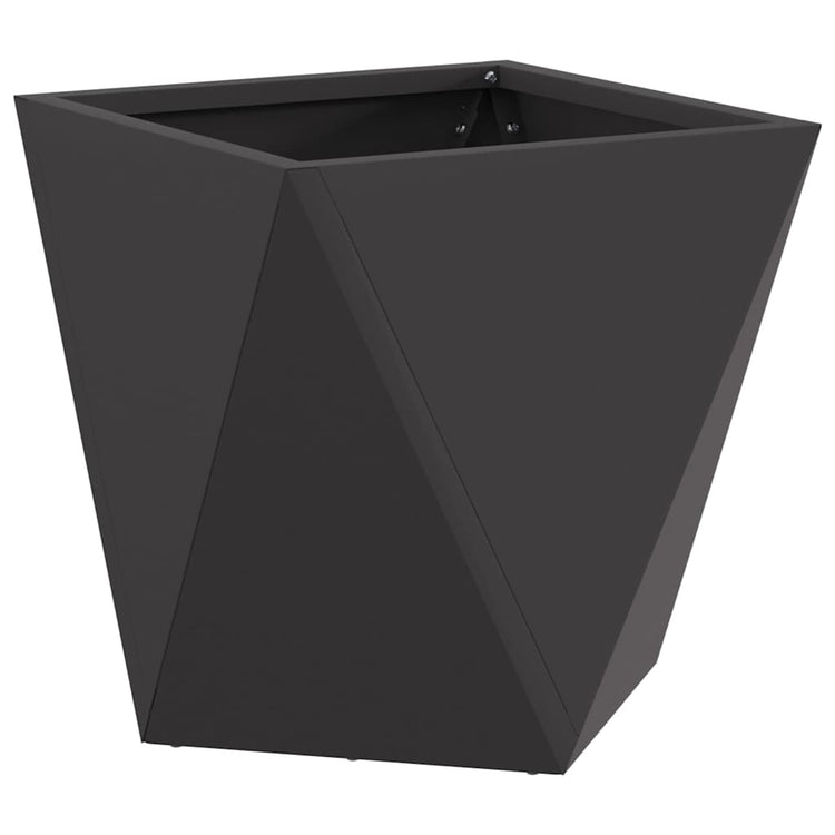 Vidaxx Pflanzgefäß schwarz 30 x 30 x 30 cm Stahl