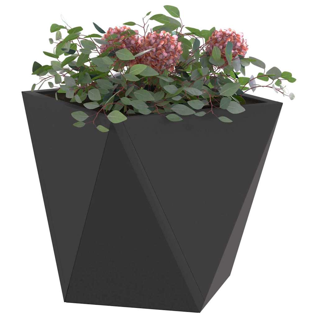 Vidaxx Pflanzgefäß schwarz 30 x 30 x 30 cm Stahl
