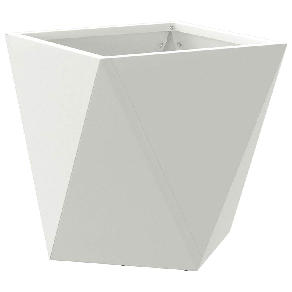 Vidaxx Pflanzgefäß weiß 30 x 30 x 30 cm Stahl