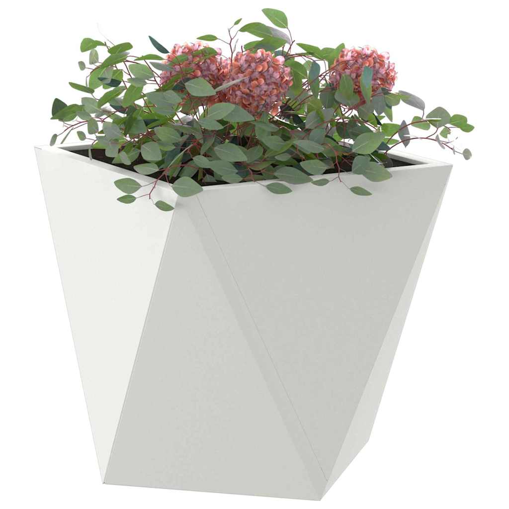 Vidaxx Pflanzgefäß weiß 30 x 30 x 30 cm Stahl