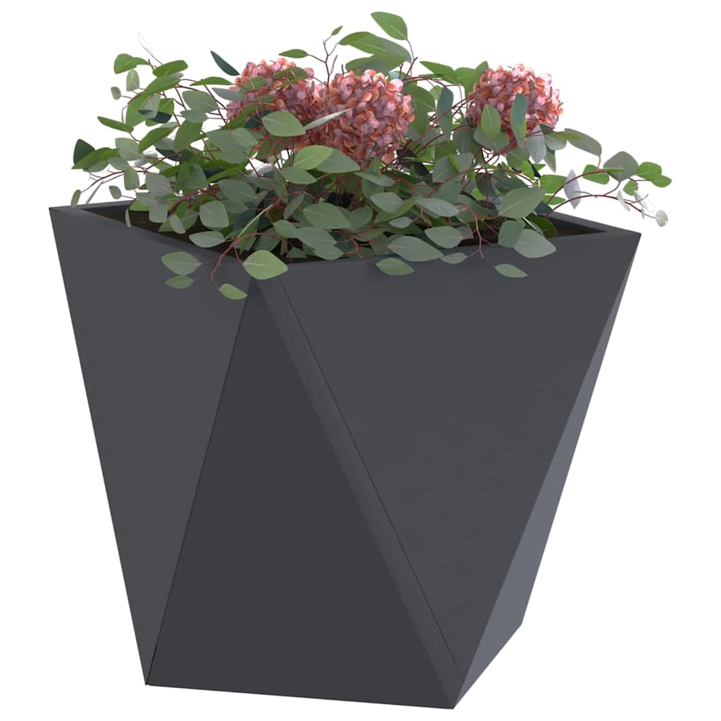 VidaXL Pflanzgefäß Anthrazit 30 x 30 x 30 cm Stahl