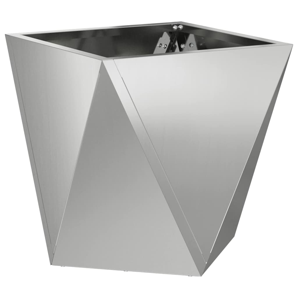 Vidaxx Pflanzgefäß Silber 30 x 30 x 30 cm verzinkter Stahl