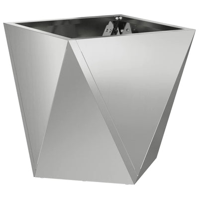 Vidaxx Pflanzgefäß Silber 30 x 30 x 30 cm verzinkter Stahl