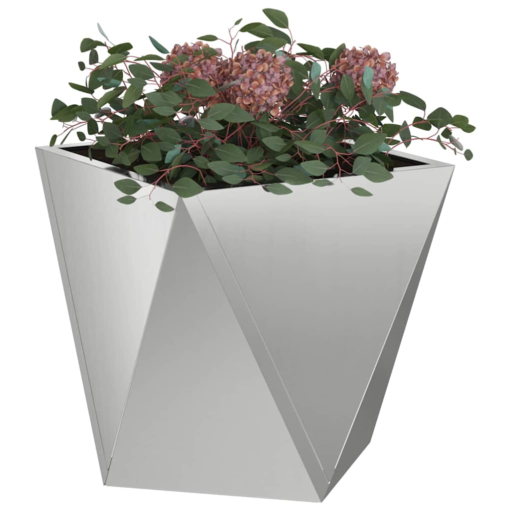 Vidaxx Pflanzgefäß 2 Stk. Silber 30 x 30 x 30 cm verzinkter Stahl
