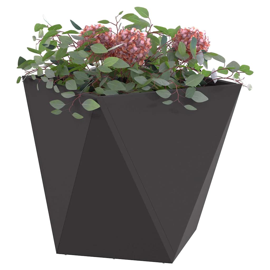Vidaxx Pflanzgefäß 2 Stück schwarz 40 x 40 x 40 cm Stahl