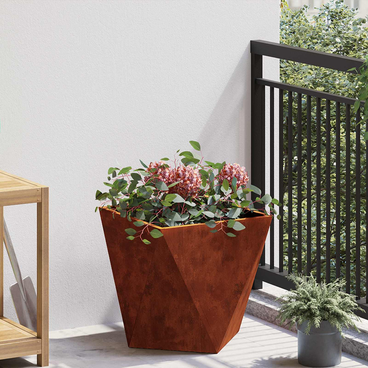 Vidaxl Pflanzgefäß rostig 40 x 40 x 40 cm Cortenstahl