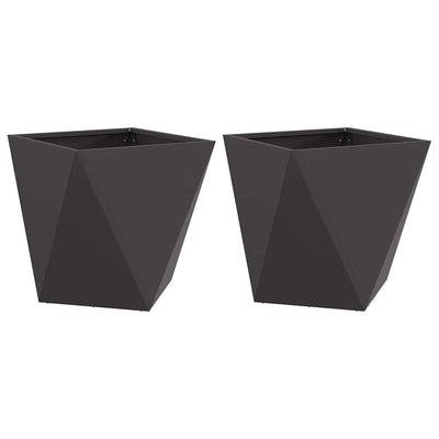 Vidaxx Pflanzgefäß 2 Stück schwarz 50 x 50 x 50 cm Stahl