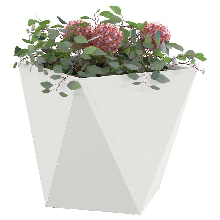 Vidaxx Pflanzgefäß 2 Stück weiß 50 x 50 x 50 cm Stahl