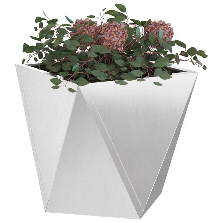 Vidaxx Pflanzgefäß Silber 50 x 50 x 50 cm Edelstahl
