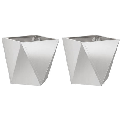 Vidaxx Pflanzgefäß 2 Stk. Silber 50 x 50 x 50 cm Edelstahl
