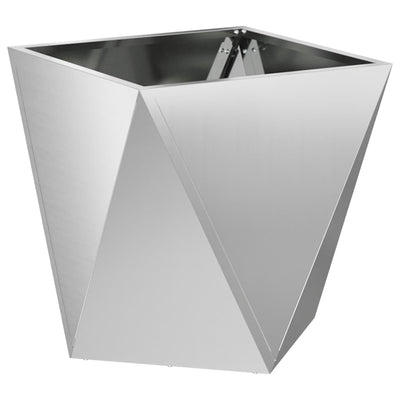 Vidaxx Pflanzgefäß Silber 50 x 50 x 50 cm verzinkter Stahl