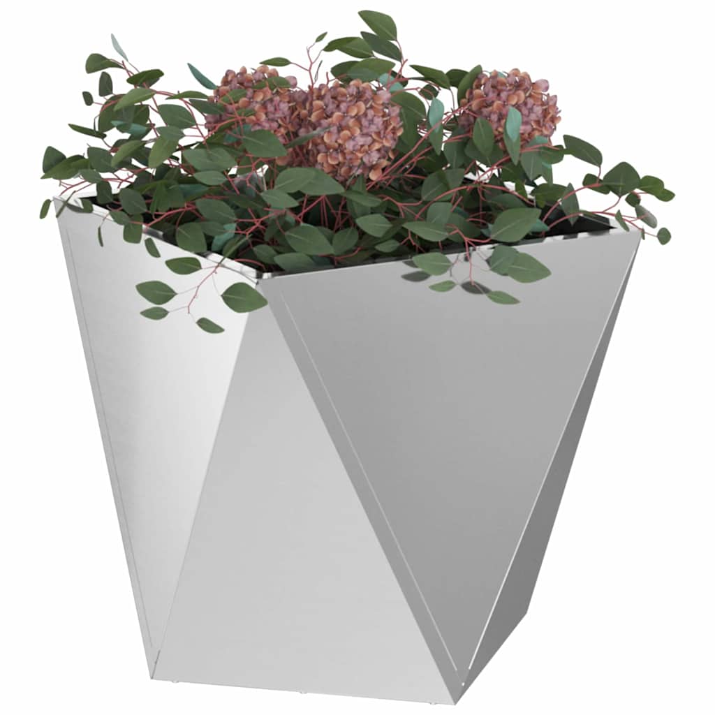Vidaxx Pflanzgefäß 2 Stk. Silber 50 x 50 x 50 cm verzinkter Stahl
