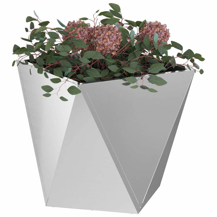 Vidaxx Pflanzgefäß 2 Stk. Silber 50 x 50 x 50 cm verzinkter Stahl