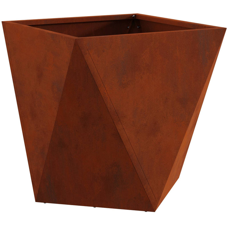 Vidaxl Pflanzgefäß rostig 50 x 50 x 50 cm Cortenstahl