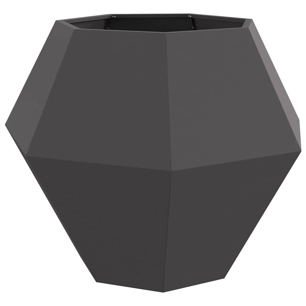Vidaxx Pflanzgefäß schwarz 100 x 100 x 80 cm Stahl