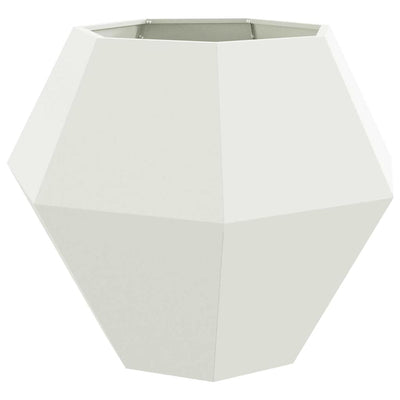 Vidaxx Pflanzgefäß weiß 100 x 100 x 80 cm Stahl