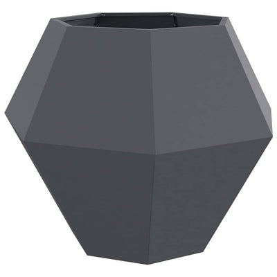 Vidaxl Pflanzgefäß Anthrazit 100 x 100 x 80 cm Stahl