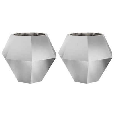 Vidaxx Pflanzgefäß 2 Stk. Silber 100 x 100 x 80 cm Edelstahl