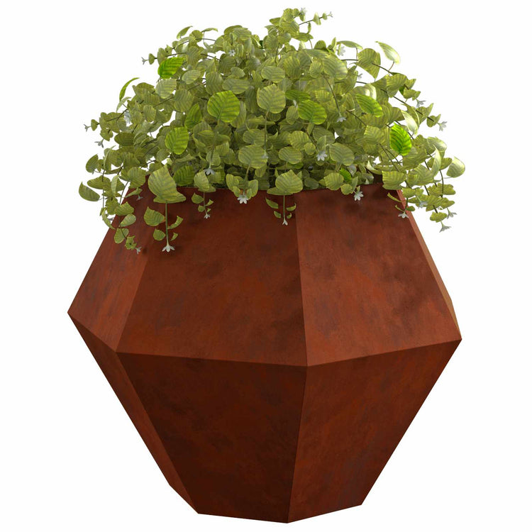 Vidaxl Pflanzgefäß 2 Stück rostig 100 x 100 x 80 cm Cortenstahl