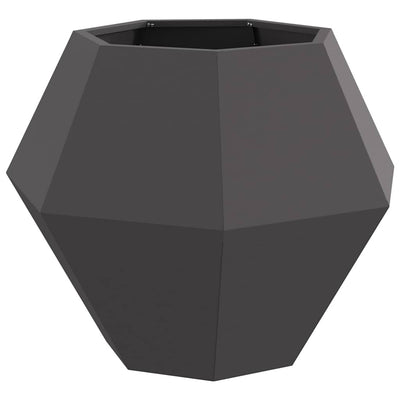 Vidaxx Pflanzgefäß schwarz 75 x 75 x 60 cm Stahl