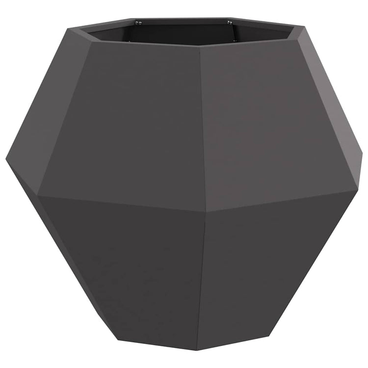 Vidaxx Pflanzgefäß schwarz 75 x 75 x 60 cm Stahl