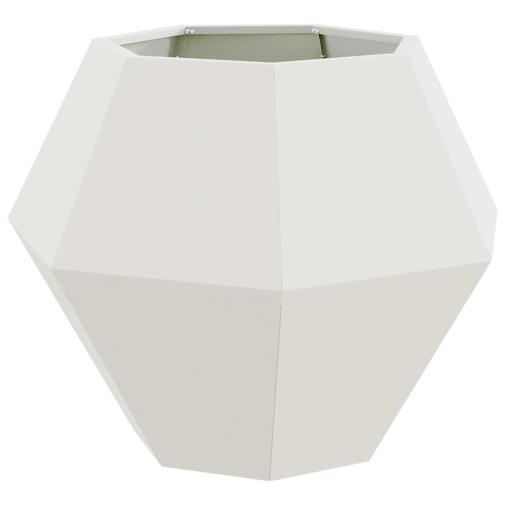 Vidaxx Pflanzgefäß weiß 75 x 75 x 60 cm Stahl
