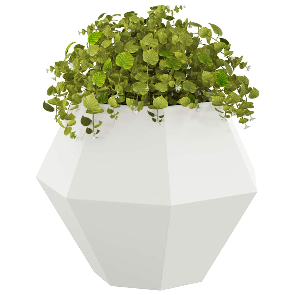 Vidaxx Pflanzgefäß weiß 75 x 75 x 60 cm Stahl