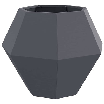 Vidaxl Pflanzgefäß Anthrazit 75 x 75 x 60 cm Stahl
