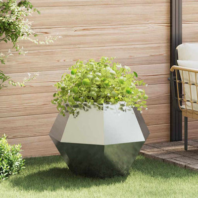 Vidaxx Pflanzgefäß Silber 75 x 75 x 60 cm verzinkter Stahl