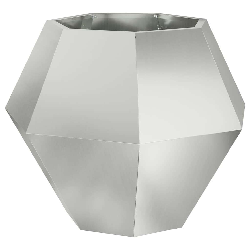 Vidaxx Pflanzgefäß Silber 75 x 75 x 60 cm verzinkter Stahl