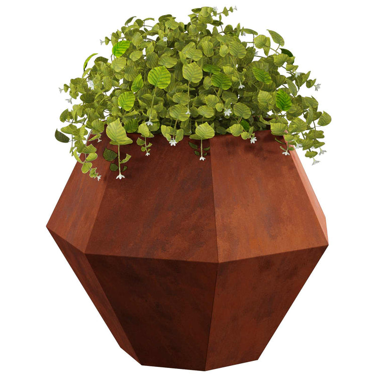 Vidaxl Pflanzgefäß rostig 75 x 75 x 60 cm Cortenstahl