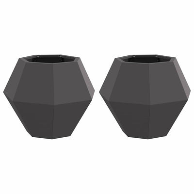 Vidaxx Pflanzgefäß 2 Stück schwarz 50 x 50 x 40 cm Stahl
