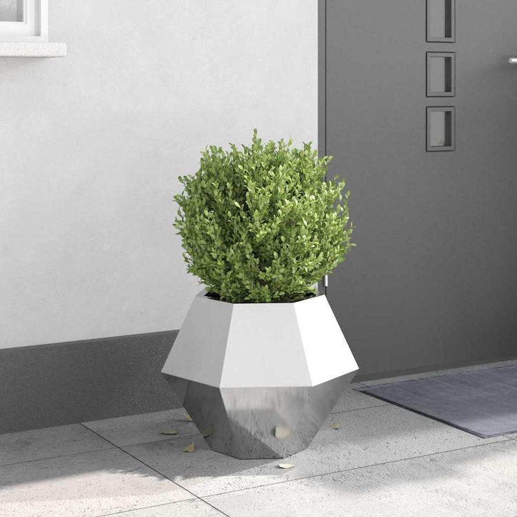 Vidaxx Pflanzgefäß Silber 50 x 50 x 40 cm Edelstahl
