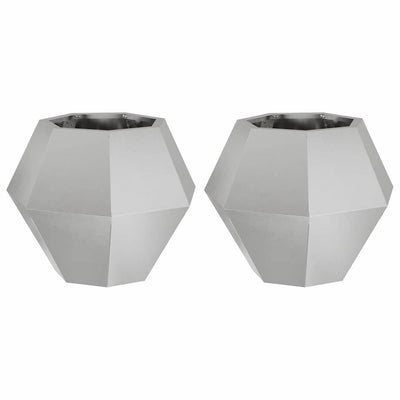 Vidaxx Pflanzgefäß 2 Stk. Silber 50 x 50 x 40 cm Edelstahl