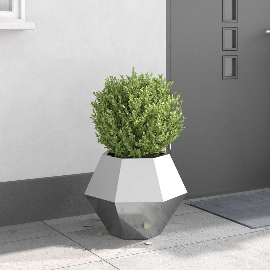 Vidaxx Pflanzgefäß Silber 50 x 50 x 40 cm verzinkter Stahl