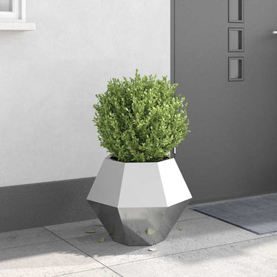 Vidaxx Pflanzgefäß Silber 50 x 50 x 40 cm verzinkter Stahl
