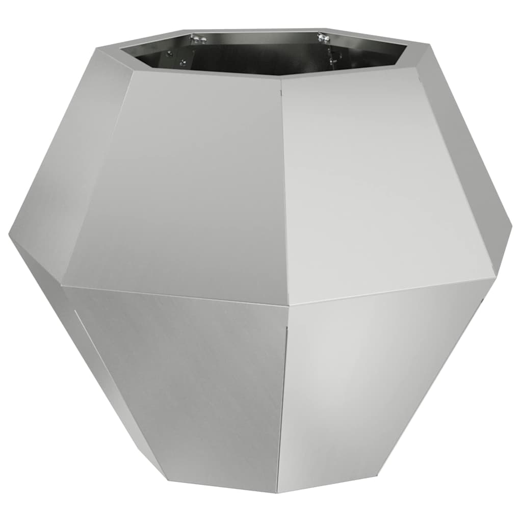 Vidaxx Pflanzgefäß Silber 50 x 50 x 40 cm verzinkter Stahl