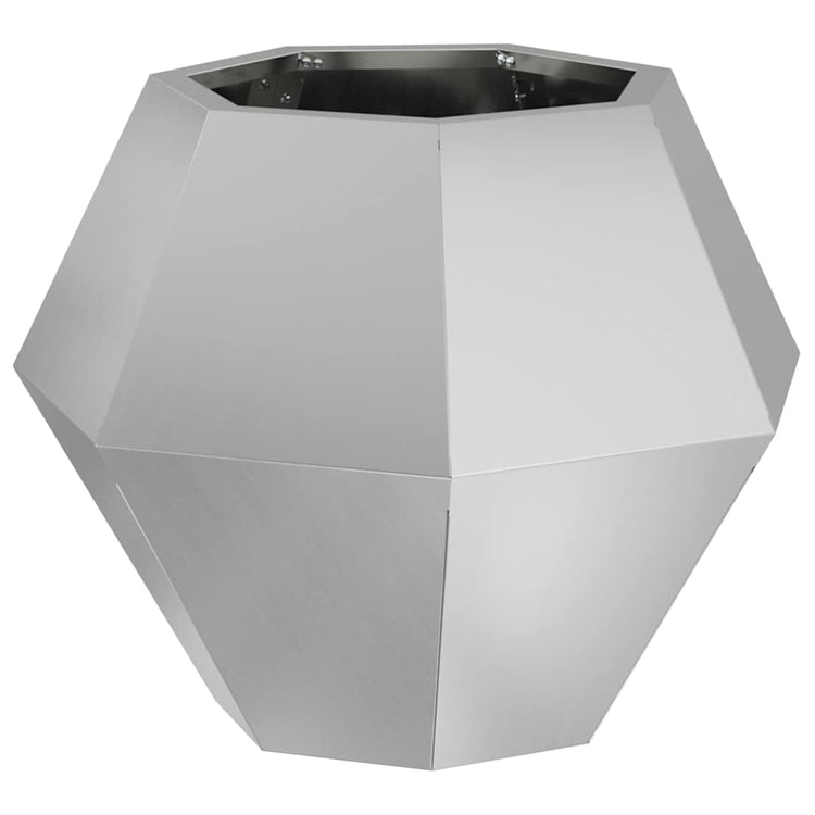 Vidaxx Pflanzgefäß Silber 50 x 50 x 40 cm verzinkter Stahl