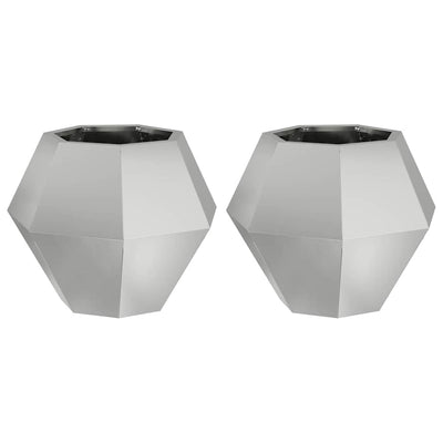 Vidaxx Pflanzgefäß 2 Stk. Silber 50 x 50 x 40 cm verzinkter Stahl