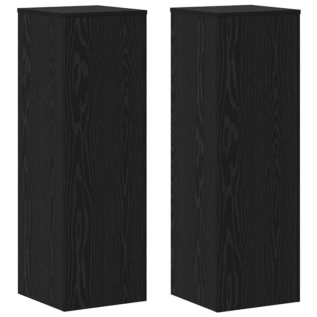 Vidaxx Pflanzenständer 2 Stück schwarze Eiche 33 x 33 x 100 cm