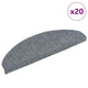 Vidaxx selbstklebende Stufenmatten 20 Stück 65x21x4 cm hellgrau halbrund groß
